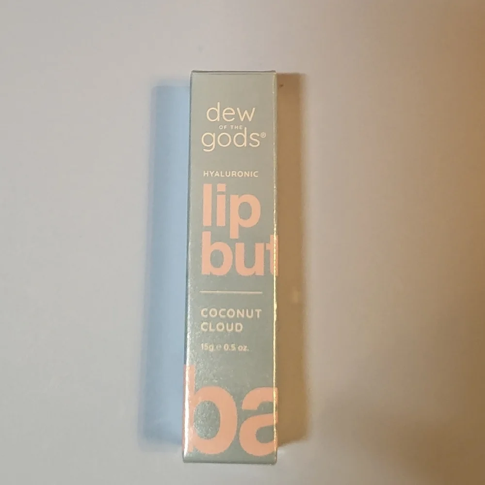 CLEARANCE! Dew of the Gods Sorbae Hyaluronic Lip Butter: Coconut Cloud .5oz, NIB